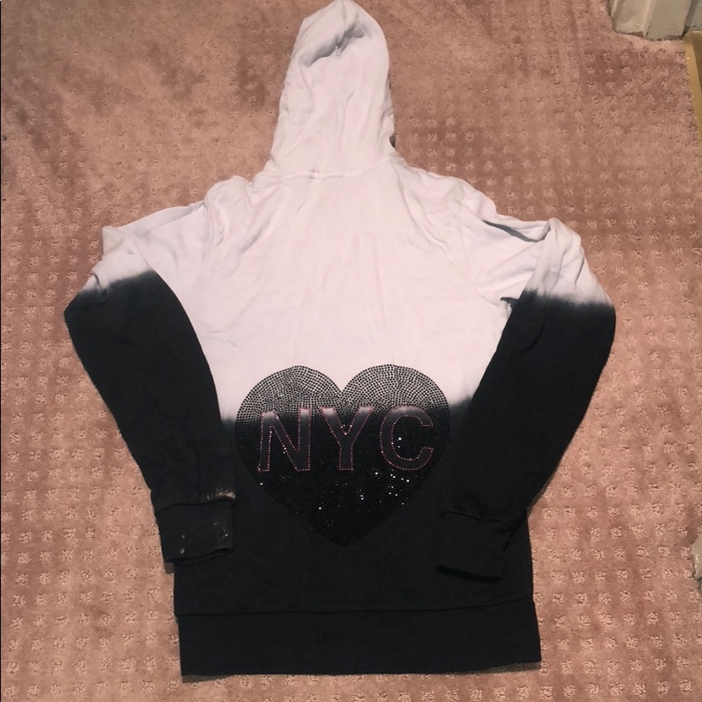 Butter ombré and embroidered sweatshirt